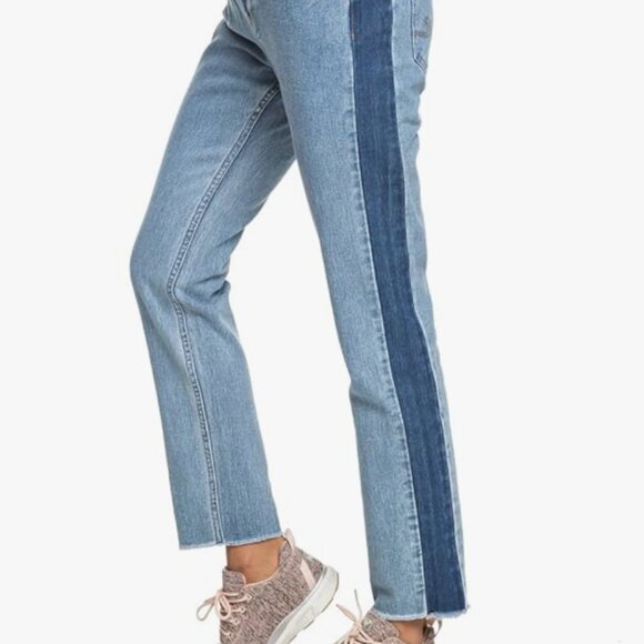 ROXY Cloudy Days Boyfriend Fit Two-Tone Jeans Like New ✨ - Picture 3 of 16